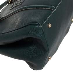 Pre Owned Carolina Herrera Green Leather Andy Tote