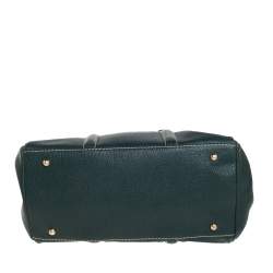 Pre Owned Carolina Herrera Green Leather Andy Tote