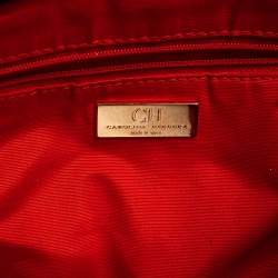 Pre Owned Carolina Herrera Blue Leather Andy Tote