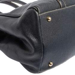 Pre Owned Carolina Herrera Blue Leather Andy Tote