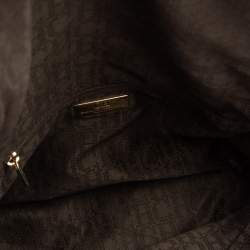 Pre Owned Carolina Herrera Orange Leather Zip Hobo