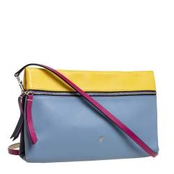 Pre Owned Carolina Herrera Multicolor Leather Crossbody Bag