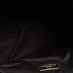 Pre Owned Carolina Herrera Monogram Embossed and Quilted Leather Tote