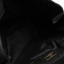 Pre Owned Carolina Herrera Monogram Embossed and Quilted Leather Tote