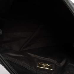 Pre Owned Carolina Herrera Monogram Embossed and Quilted Leather Tote