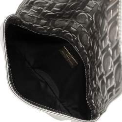 Pre Owned Carolina Herrera Metallic Silver Leather Flap Clutch