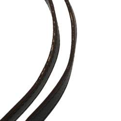 Pre Owned Carolina Herrera Navy Blue Monogram Embossed Leather Chain Shoulder Bag