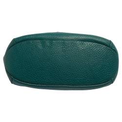 Pre Owned Carolina Herrera Green Leather Zip Hobo