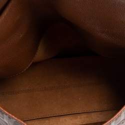 Pre Owned Carolina Herrera Brown Leather Minuetto Top Handle Bag