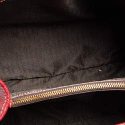 Pre Owned Carolina Herrera Red Grained Leather Matteo Tote