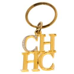 Pre Owned Carolina Herrera Beige/Brown Monogram Coated Canvas and Leather Charm Tote