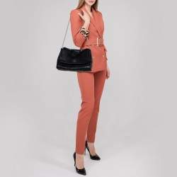 Pre Owned Carolina Herrera Black Leather Minuetto Top Handle Bag