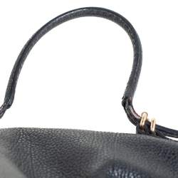 Pre Owned Carolina Herrera Black Leather Minuetto Top Handle Bag