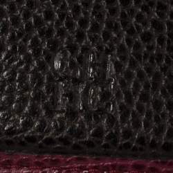 Pre Owned Carolina Herrera Burgundy Leather Flap Continental Wallet