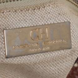 Pre Owned Carolina Herrera Brown Leather Flap Crossbody Bag