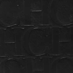 Pre Owned Carolina Herrera Black Monogram Leather Compact Wallet