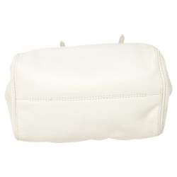 Pre Owned Carolina Herrera White Leather Tempo Collection Adagio Tote