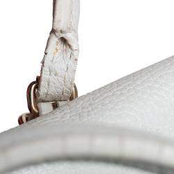 Pre Owned Carolina Herrera White Leather Tempo Collection Adagio Tote