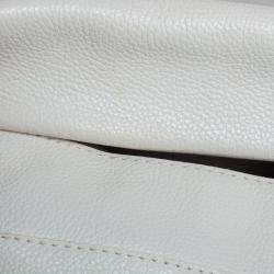 Pre Owned Carolina Herrera White Leather Tempo Collection Adagio Tote