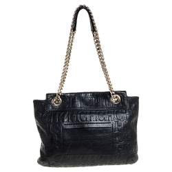 Pre Owned Carolina Herrera Black Leather Audrey Shoulder Bag