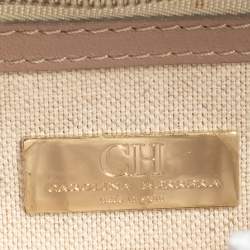 Pre Owned Carolina Herrera Black Leather Envelope Flap Crossbody Bag
