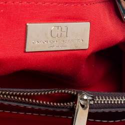 Pre Owned Carolina Herrera Dark Brown Leather Matteo Tote