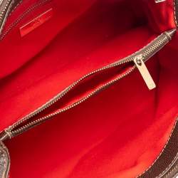 Pre Owned Carolina Herrera Dark Brown Leather Matteo Tote