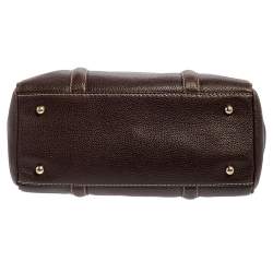 Pre Owned Carolina Herrera Dark Brown Leather Matteo Tote