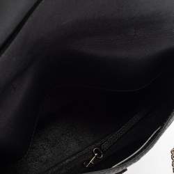 Pre Owned Carolina Herrera Black Leather Minuetto Flap Top Handle Bag