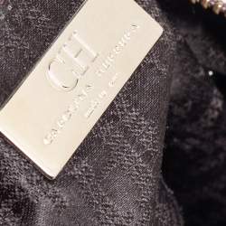 Pre Owned Carolina Herrera Beige Leather Chain Tassel Shoulder Bag