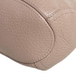 Pre Owned Carolina Herrera Beige Leather Chain Tassel Shoulder Bag