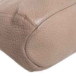 Pre Owned Carolina Herrera Beige Leather Chain Tassel Shoulder Bag