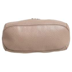 Pre Owned Carolina Herrera Beige Leather Chain Tassel Shoulder Bag