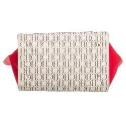 Pre Owned Carolina Herrera Multicolor Coated Canvas and Leather Front Pocket Tote