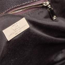 Pre Owned Carolina Herrera Multicolor Coated Canvas and Leather Front Pocket Tote