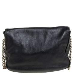 Pre Owned  Carolina Herrera Black Leather New Baltazar Flap Shoulder Bag 