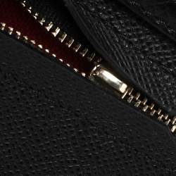 Pre Owned Carolina Herrera Black Monogram Leather Flap Top Handle Bag