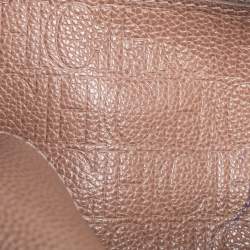 Pre Owned Carolina Herrera Beige Leather Minuetto Top Handle Bag