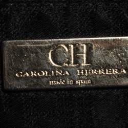 Pre Owned Carolina Herrera Black Leather Chain Tassel Shoulder Bag