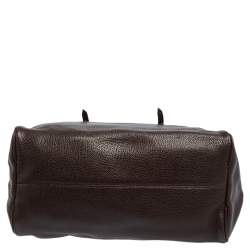 Pre Owned Carolina Herrera Brown Leather Tempo Collection Adagio Tote