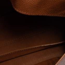 Pre Owned Carolina Herrera Brown Leather Minuetto Top Handle Bag