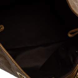 Pre Owned Carolina Herrera Metallic Gold Embossed Monogram Leather Audrey Tote 