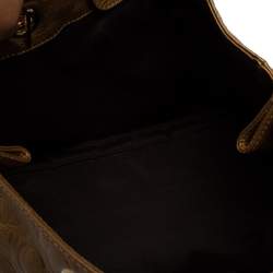 Pre Owned Carolina Herrera Metallic Gold Embossed Monogram Leather Audrey Tote 