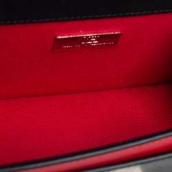 Pre Owned Carolina Herrera Red/Black Patent and Leather Crossbody Bag