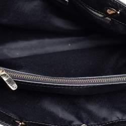 Pre Owned Carolina Herrera Black Quilted Leather Chain Tote