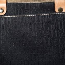 Pre Owned Carolina Herrera Beige Monogram Embossed Leather Andy Boston Bag