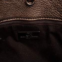 Pre Owned Carolina Herrera Metallic Copper Micro Quilted Leather Chain Tote