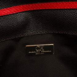 Pre Owned CH Carolina Herrera Red Signature Coated Canvas and Leather Envelope Flap Shoulder Bag