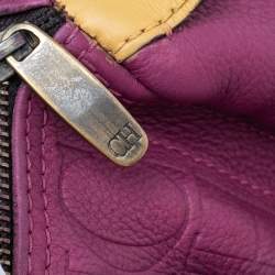 Pre Owned Carolina Herrera Pink/Beige Leather Andy Satchel