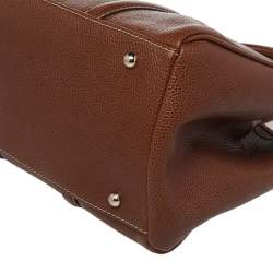 Pre Owned Carolina Herrera Brown Leather Matteo Tote